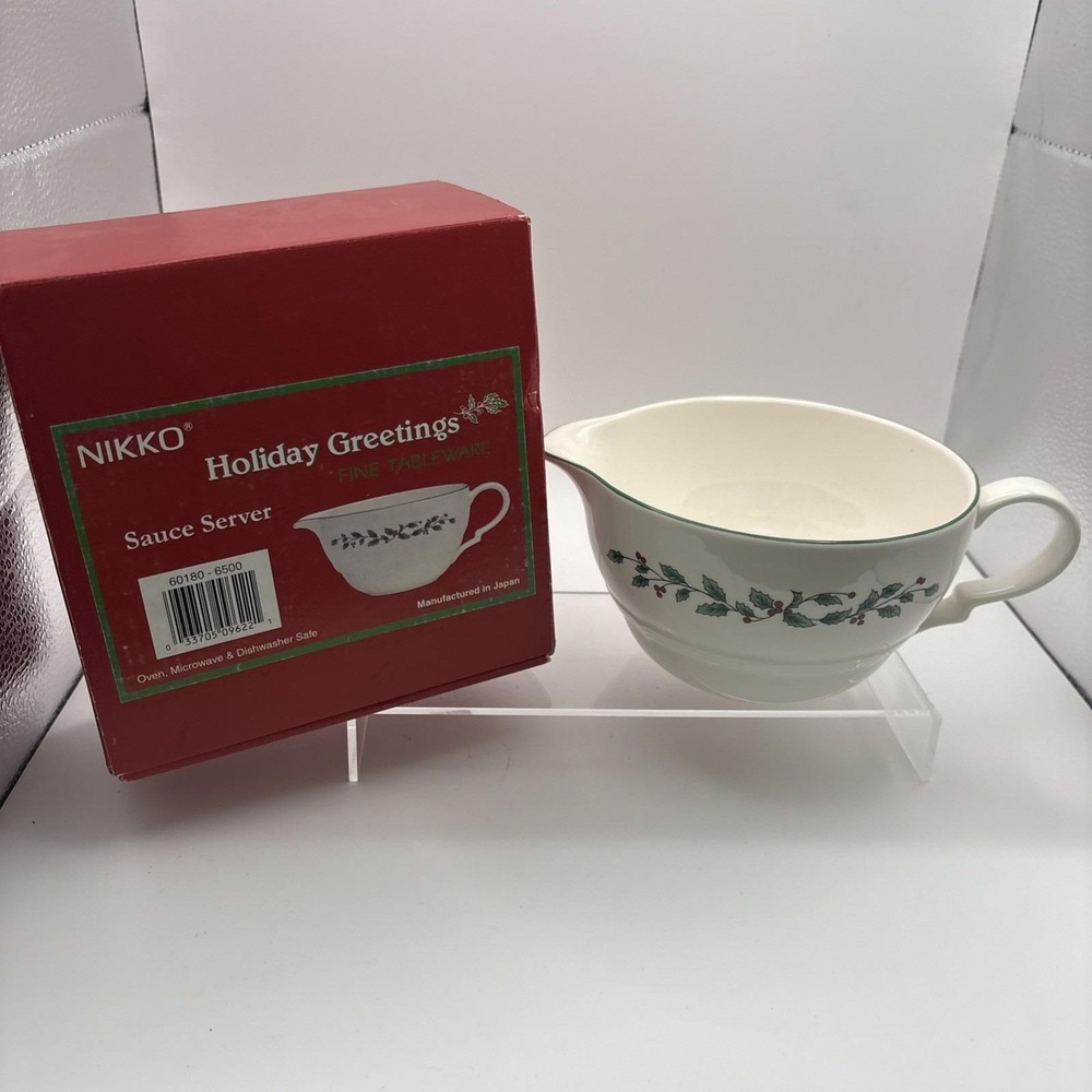 Holiday Greetings~Nikko~Open Sauce/Gravy Boat~IOB